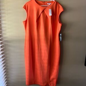 Cocktail Party Dress Vibrant Orange Summer Dress
